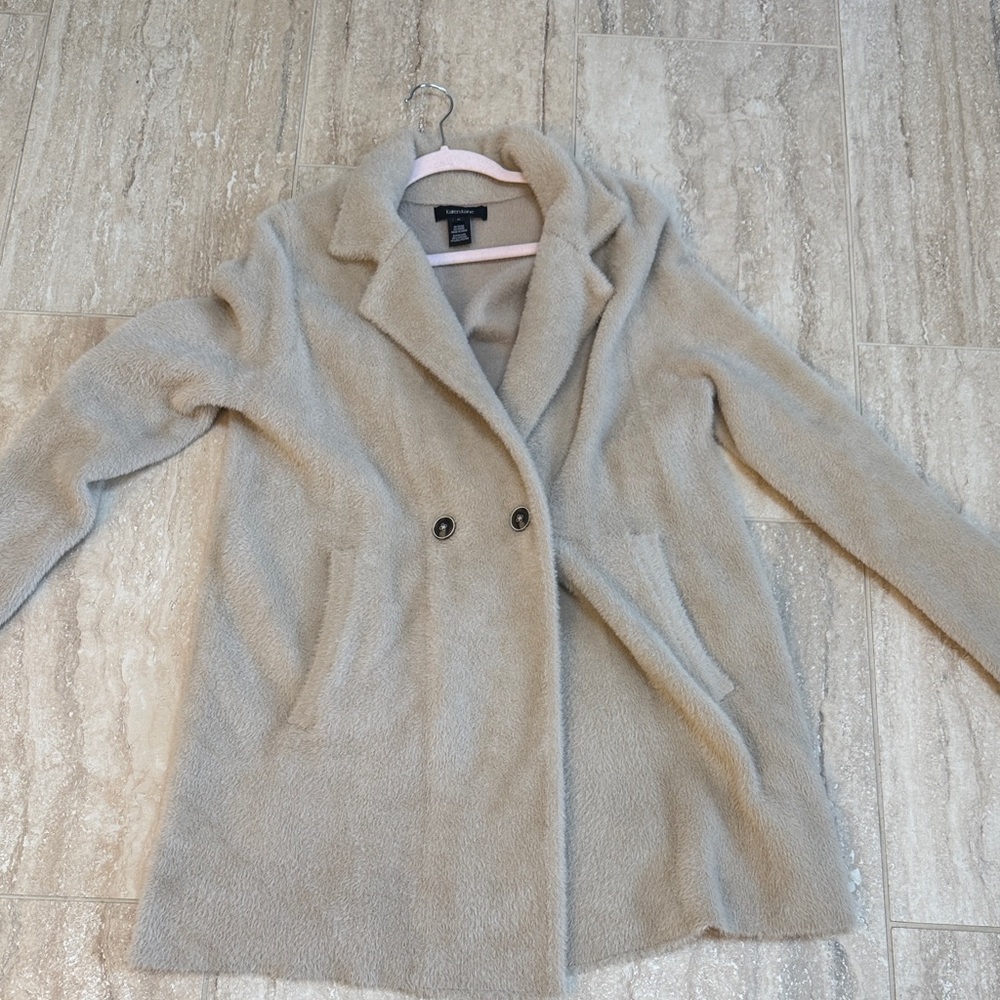 Karen Kane Tan Teddy Jacket